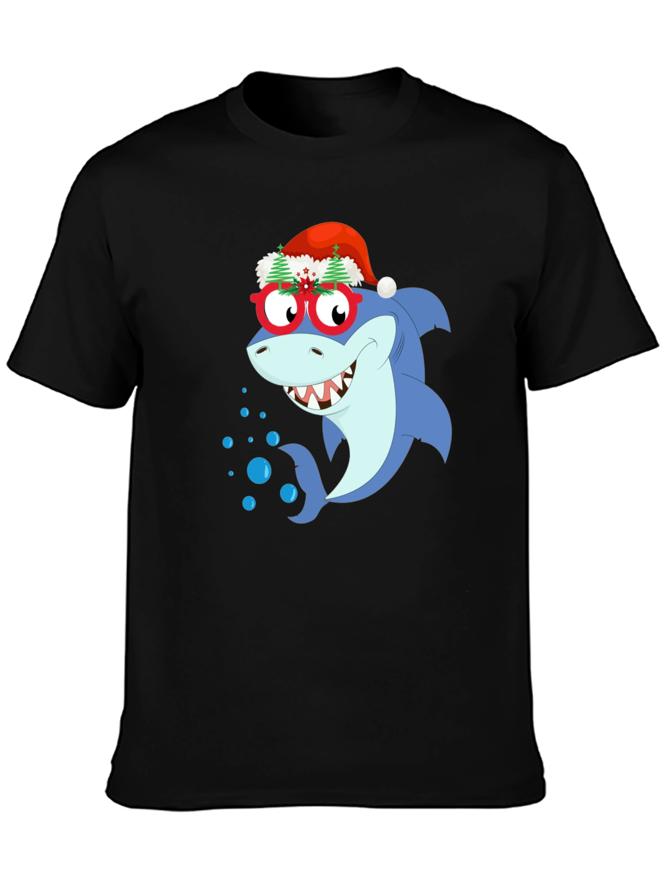 Christmas Shark Graphic T-Shirt