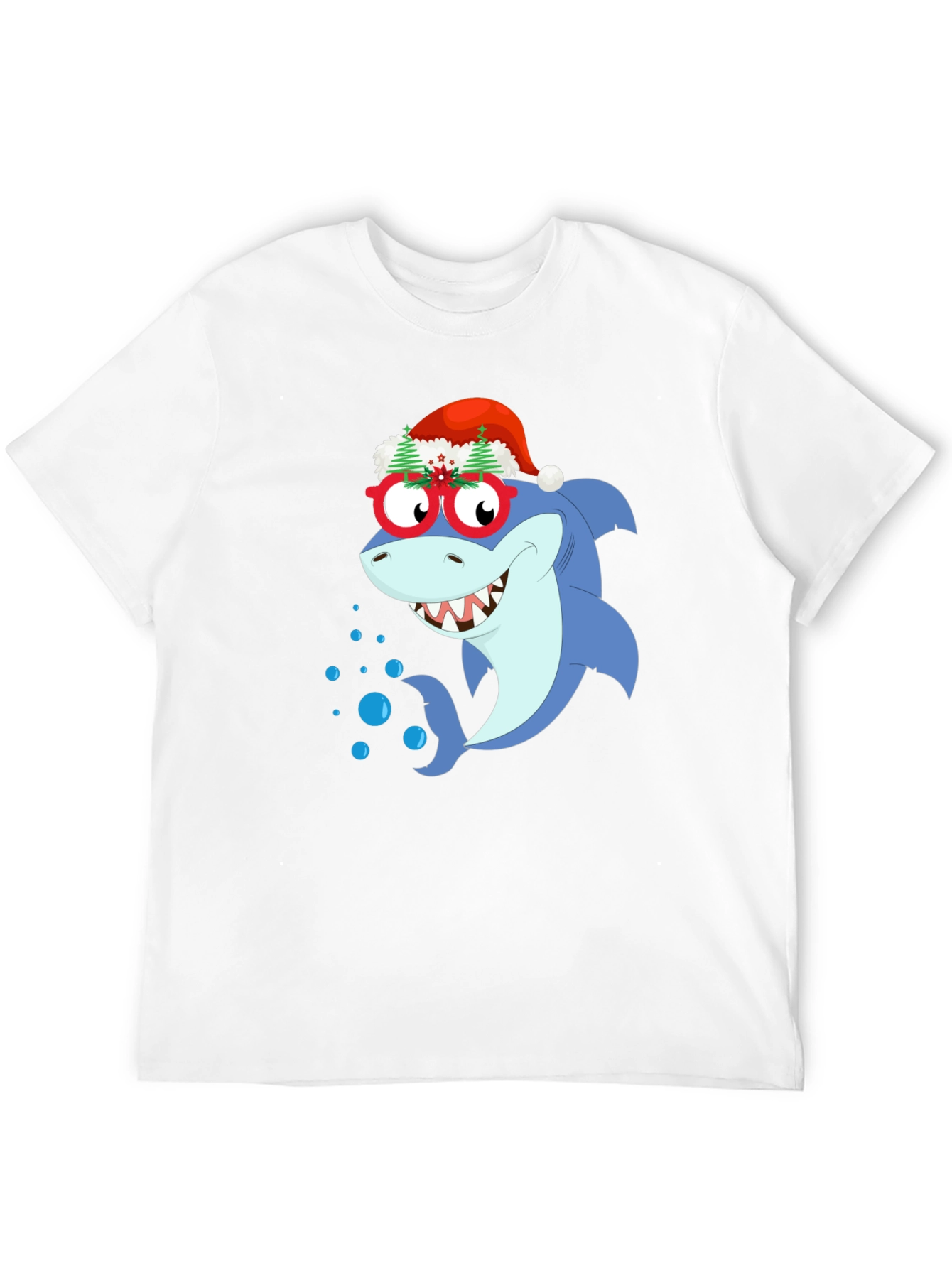 Christmas Shark Graphic T-Shirt
