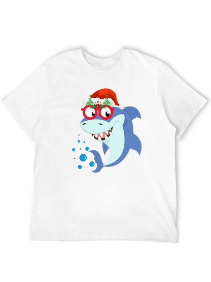 Christmas Shark Graphic T-Shirt
