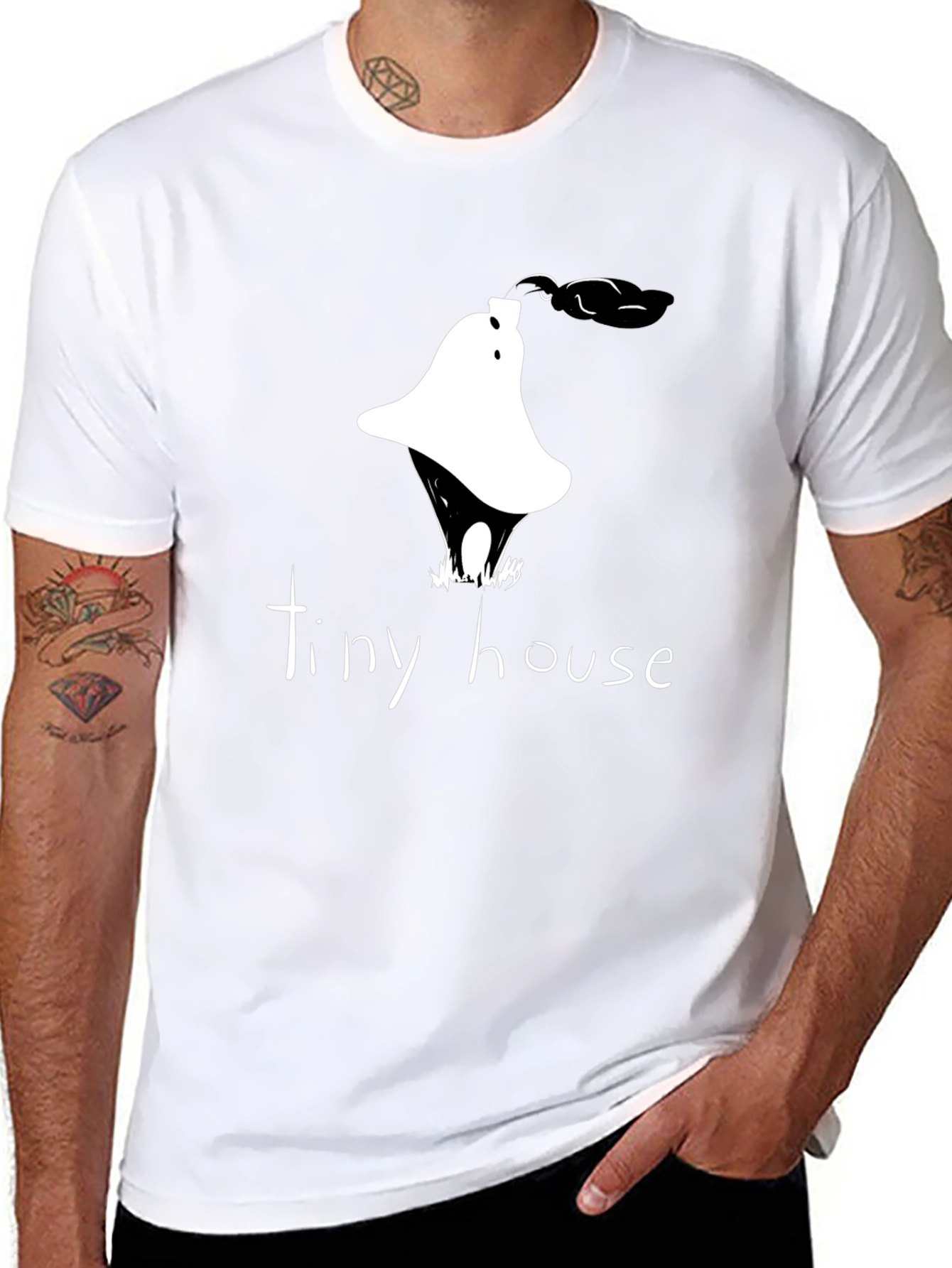 Tiny House Graphic Tee - Unique Design Casual Wear