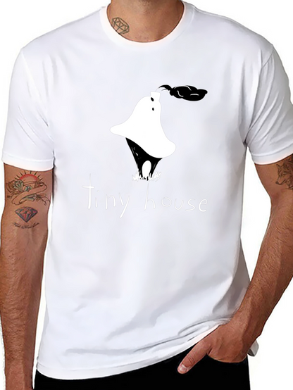Tiny House Graphic Tee - Unique Design Casual Wear