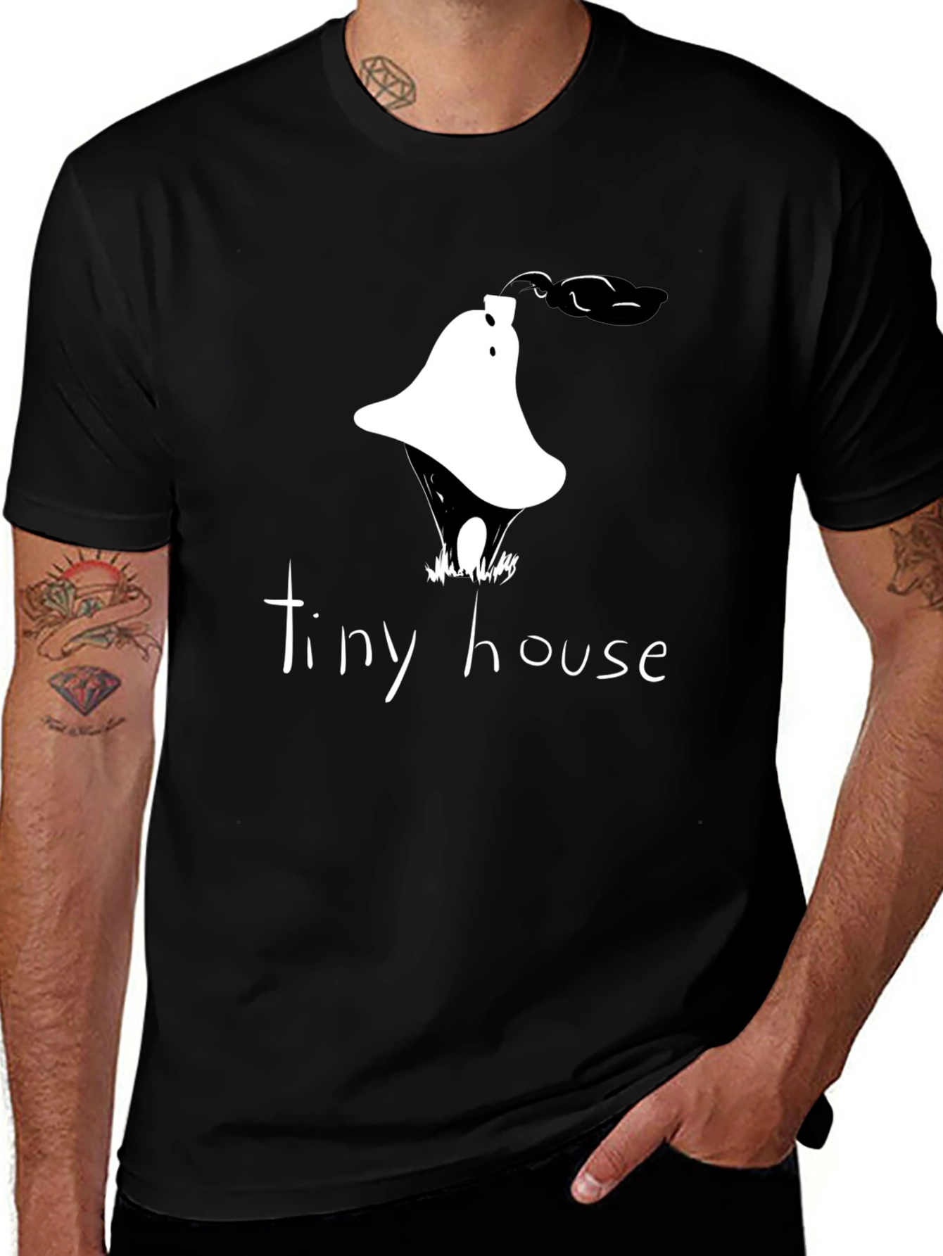 Tiny House Graphic Tee - Unique Design Casual Wear