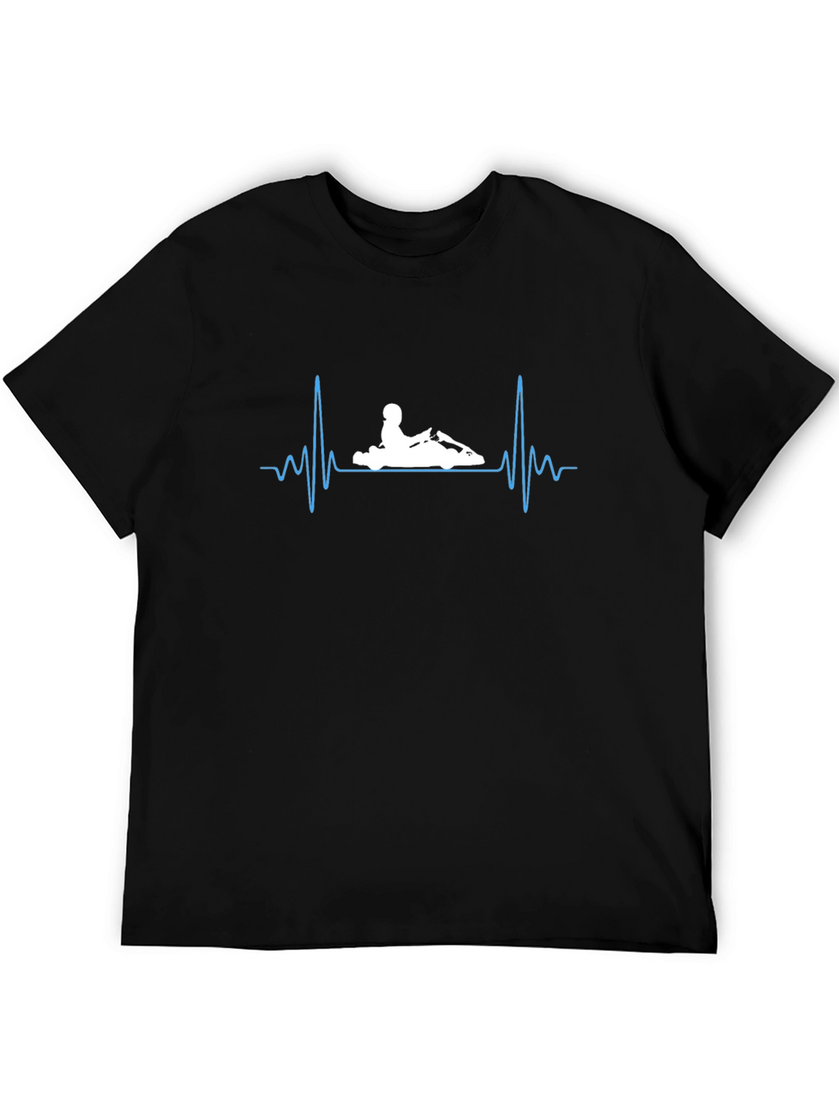Kart Racing Heartbeat T-Shirt - Black