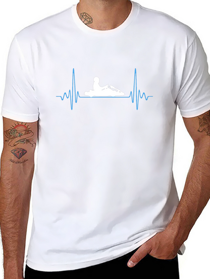 Kart Racing Heartbeat T-Shirt - Black