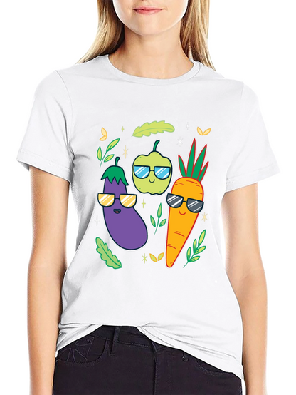 Cool Veggies Black T-Shirt