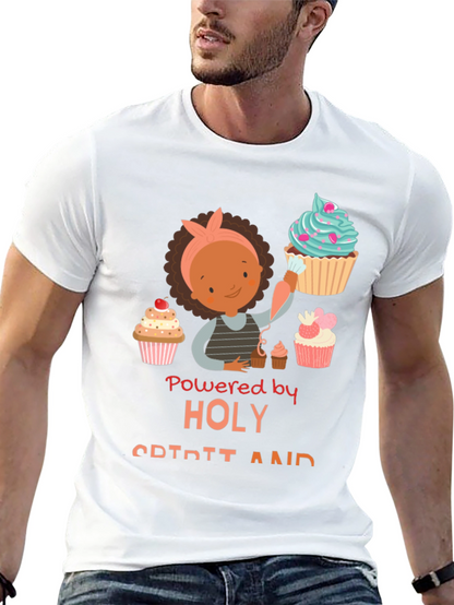 Powered By Holy Spirit Cupcake T-Shirt