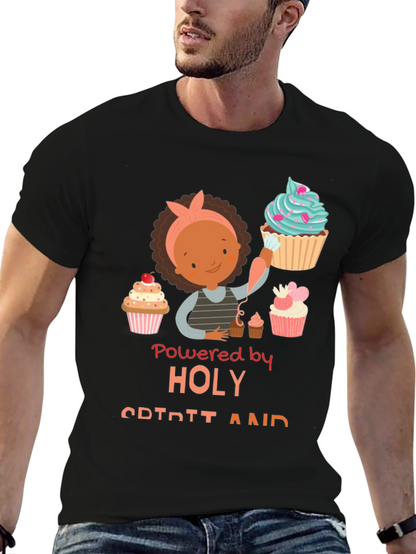 Powered By Holy Spirit Cupcake T-Shirt