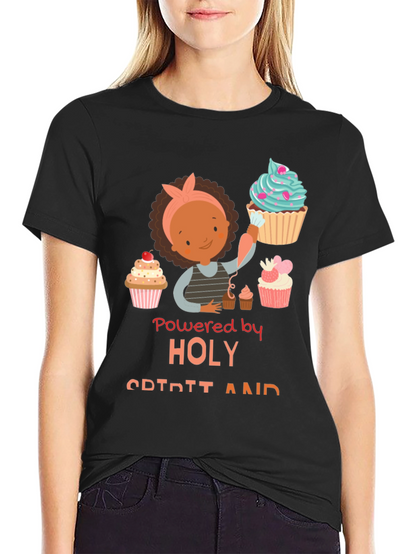 Powered By Holy Spirit Cupcake T-Shirt