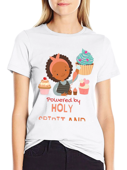 Powered By Holy Spirit Cupcake T-Shirt