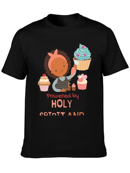 Powered By Holy Spirit Cupcake T-Shirt