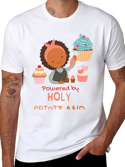 Powered By Holy Spirit Cupcake T-Shirt