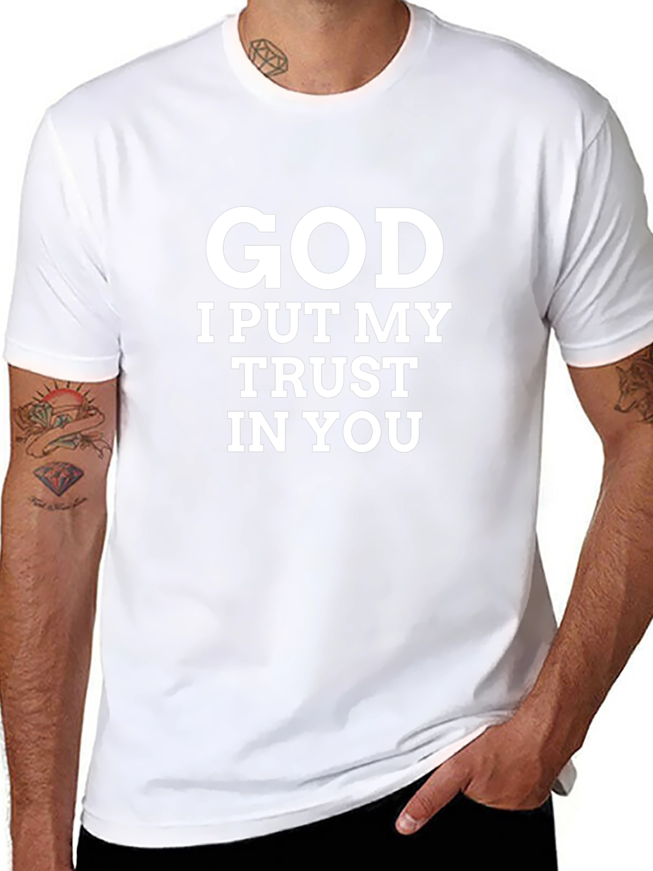God I Put My Trust In You Black T-Shirt