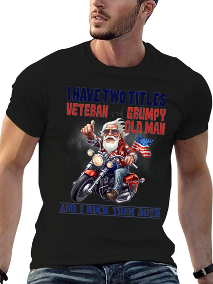 Veteran Grumpy Old Man Motorcycle T-Shirt