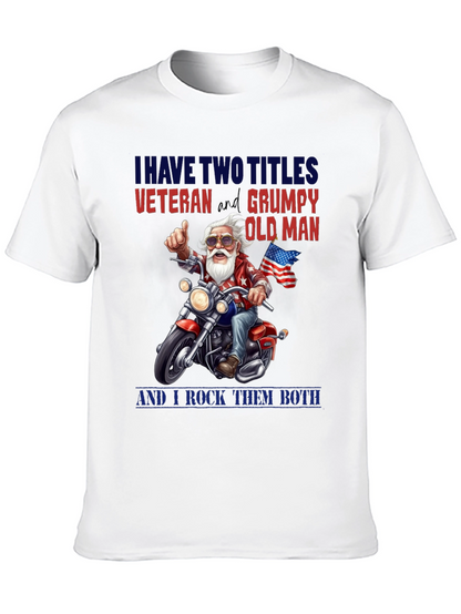 Veteran Grumpy Old Man Motorcycle T-Shirt