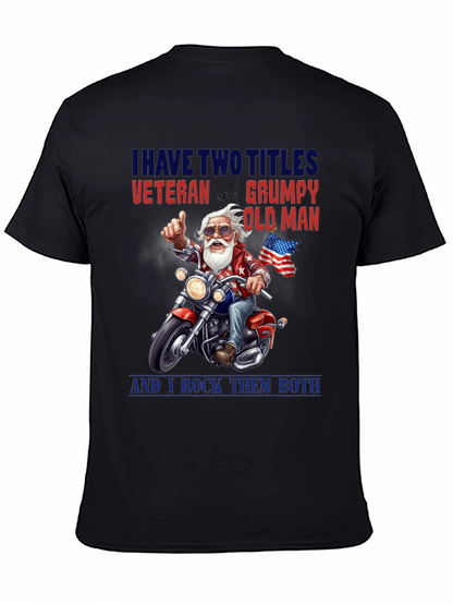 Veteran Grumpy Old Man Motorcycle T-Shirt