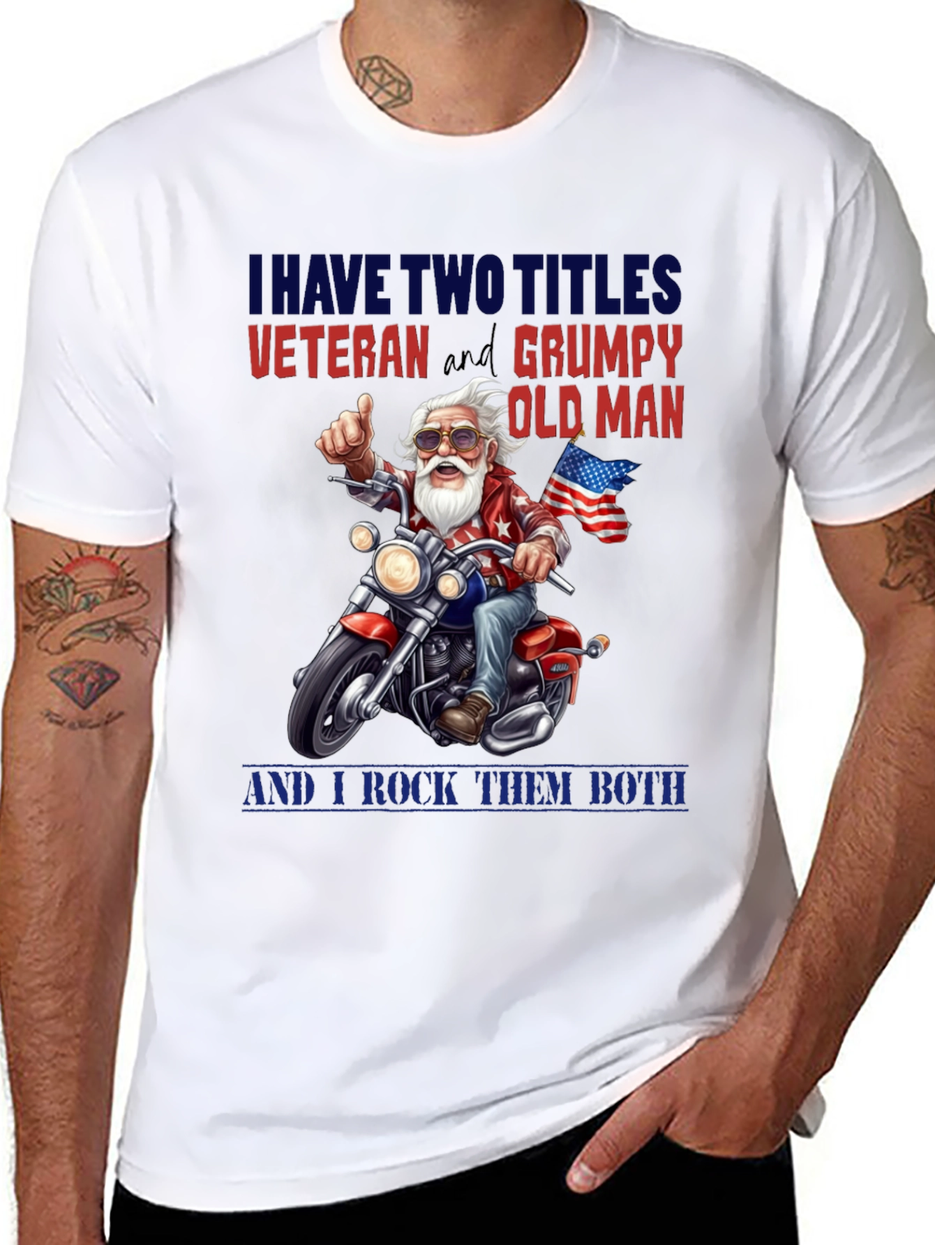 Veteran Grumpy Old Man Motorcycle T-Shirt