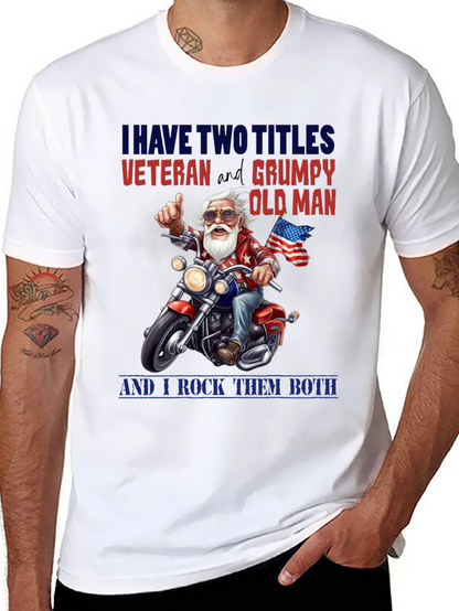 Veteran Grumpy Old Man Motorcycle T-Shirt