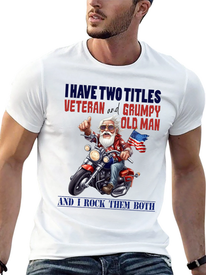 Veteran Grumpy Old Man Motorcycle T-Shirt