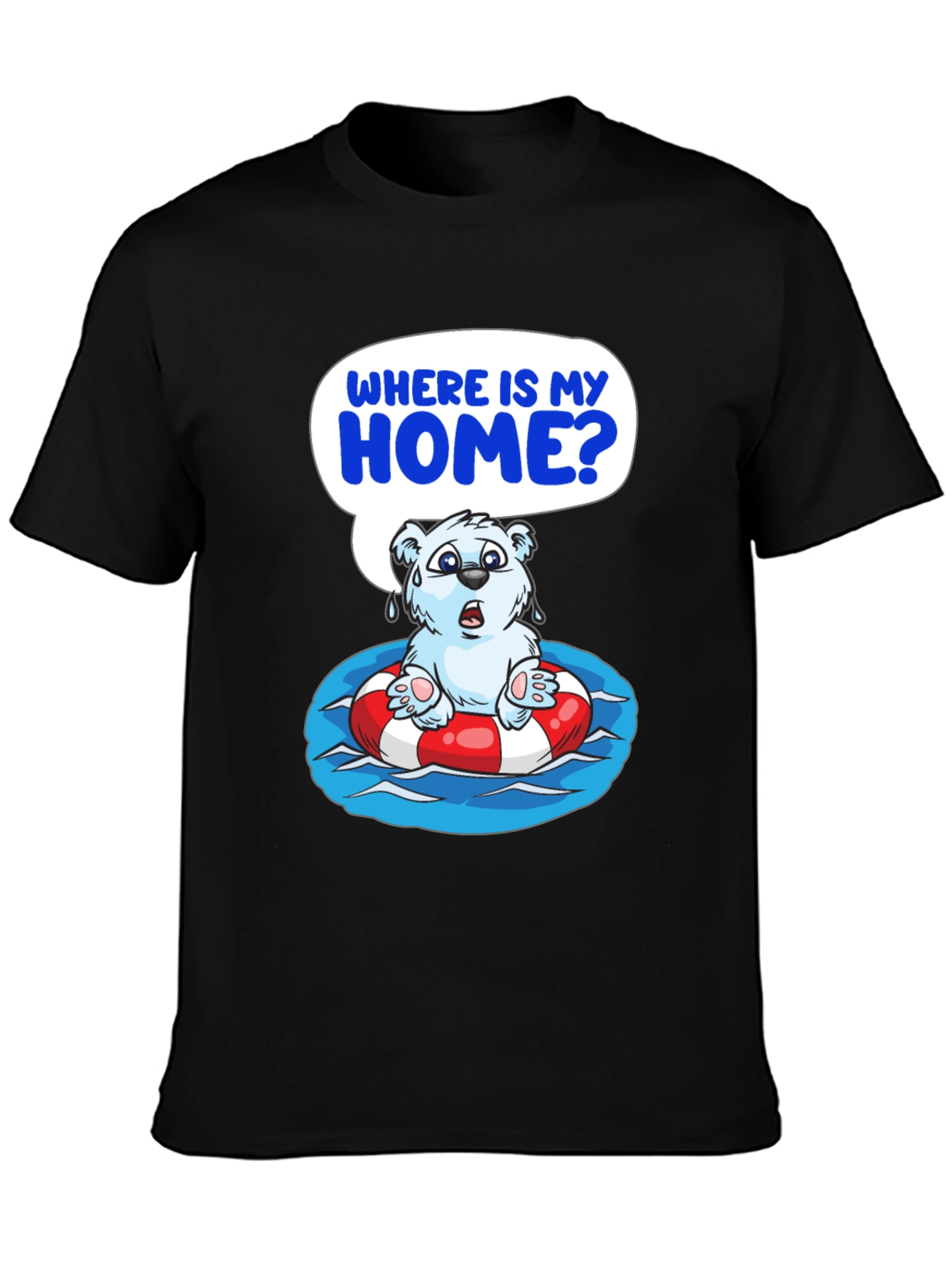 Distressed Polar Bear T-Shirt - Save the Arctic