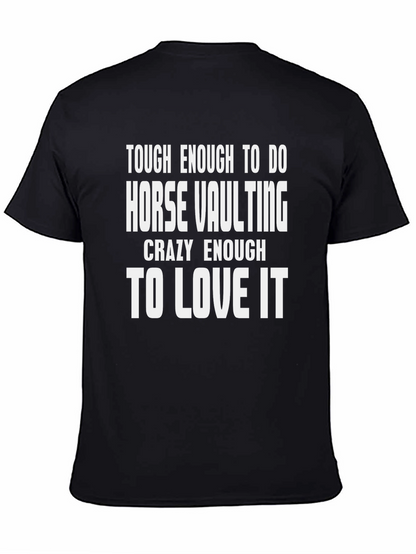 Horse Vaulting Black Graphic T-Shirt