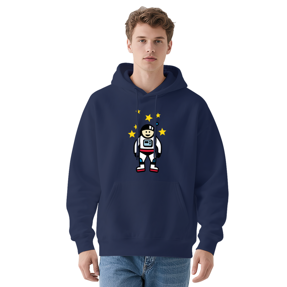 Cute Cartoon Astronaut Graphic Hoodie