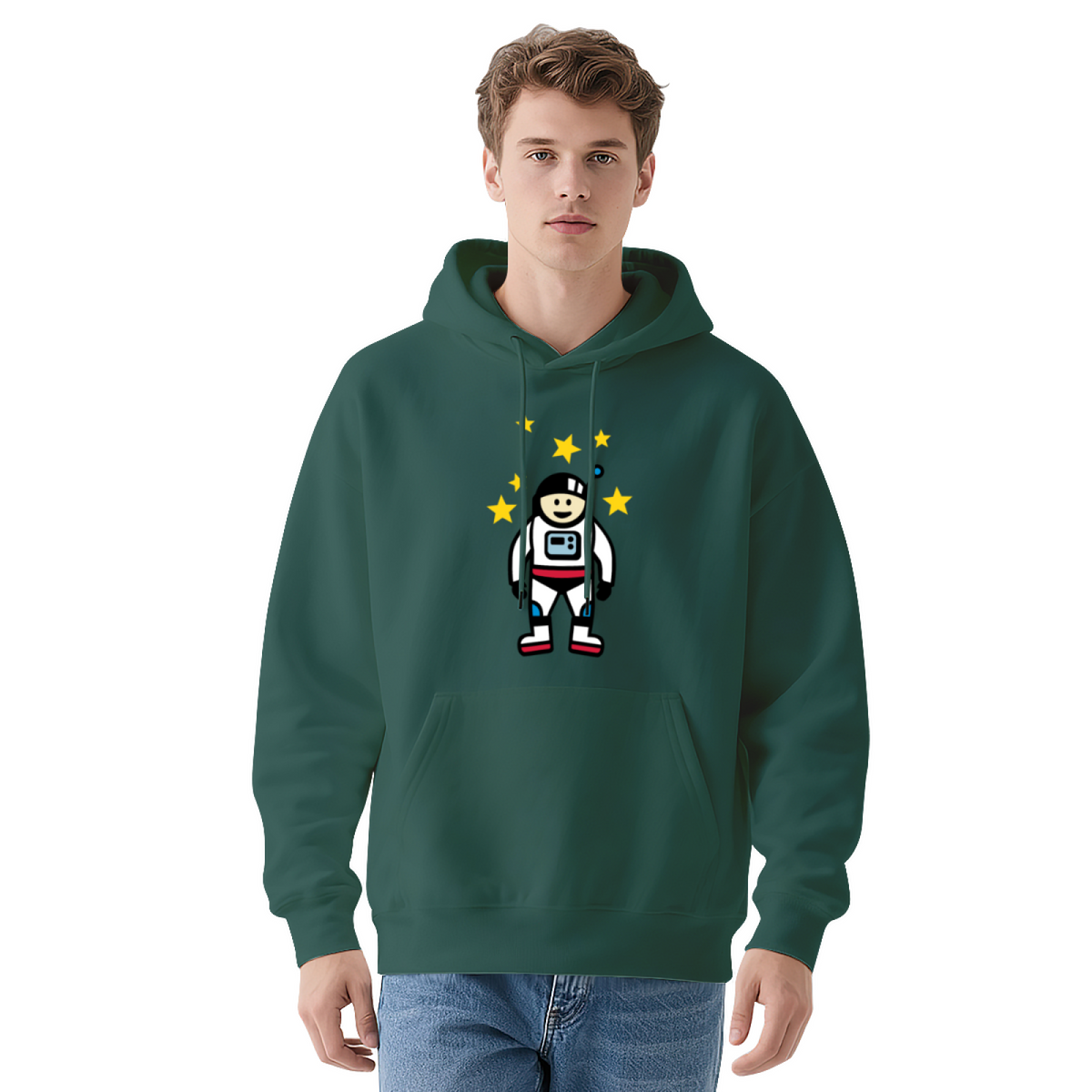 Cute Cartoon Astronaut Graphic Hoodie