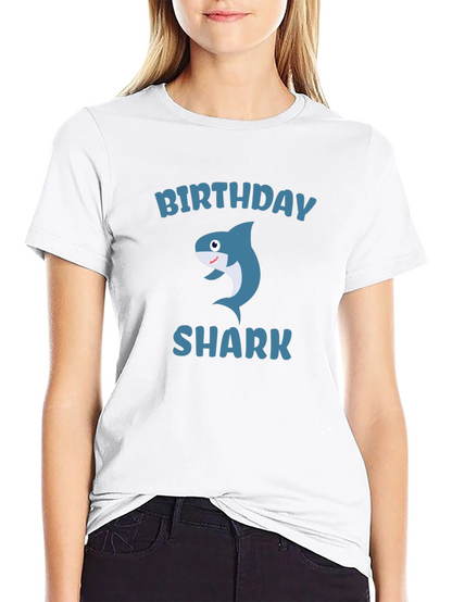 Birthday Shark Graphic T-Shirt - Fun Celebration Tee