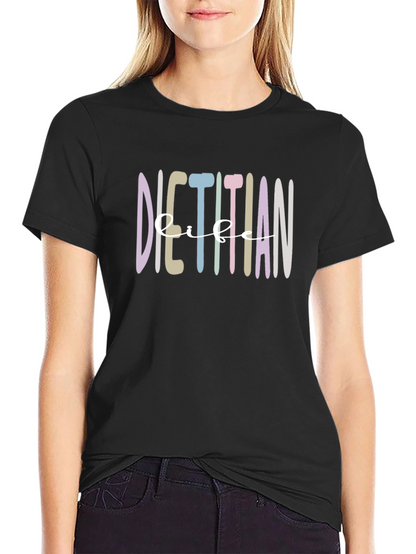 Dietitian Life T-Shirt - Black Crew Neck