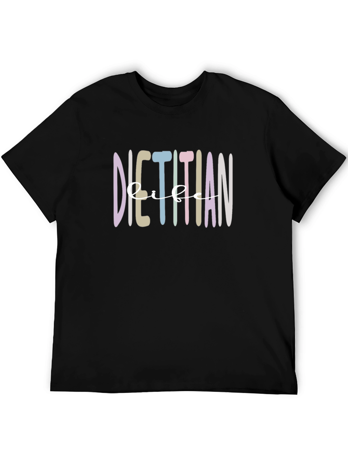 Dietitian Life T-Shirt - Black Crew Neck