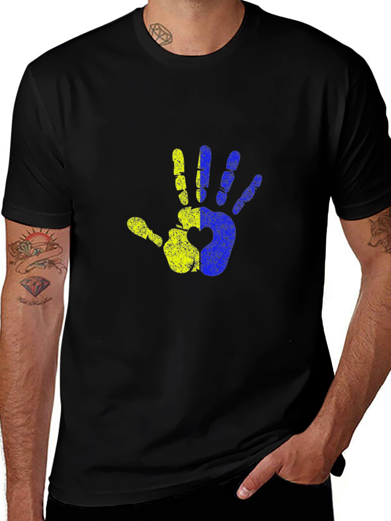 Ukraine Hand Heart T-Shirt