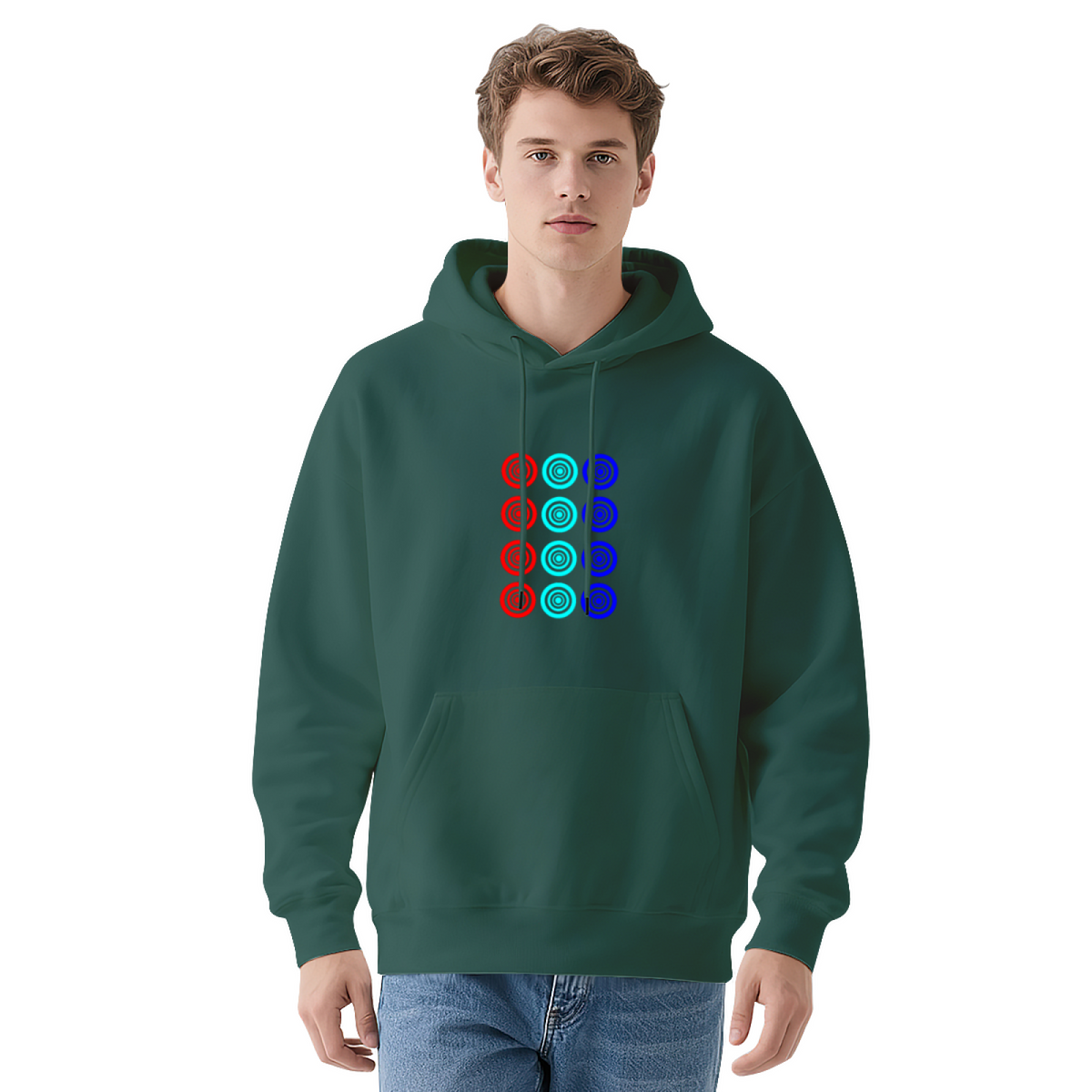 Cool Graphic Hoodie - Dark Green Hoodie