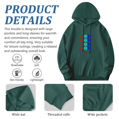 Cool Graphic Hoodie - Dark Green Hoodie