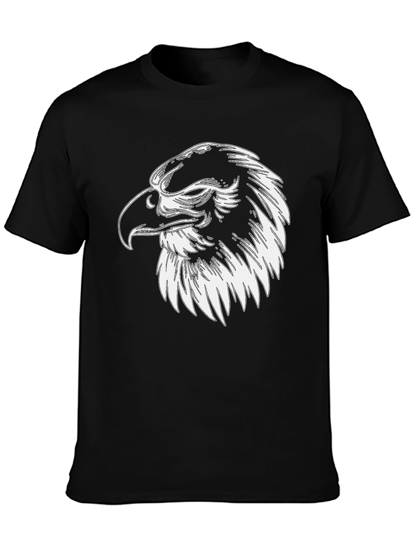 Eagle Graphic Tee - Mens Black Cotton Shirt