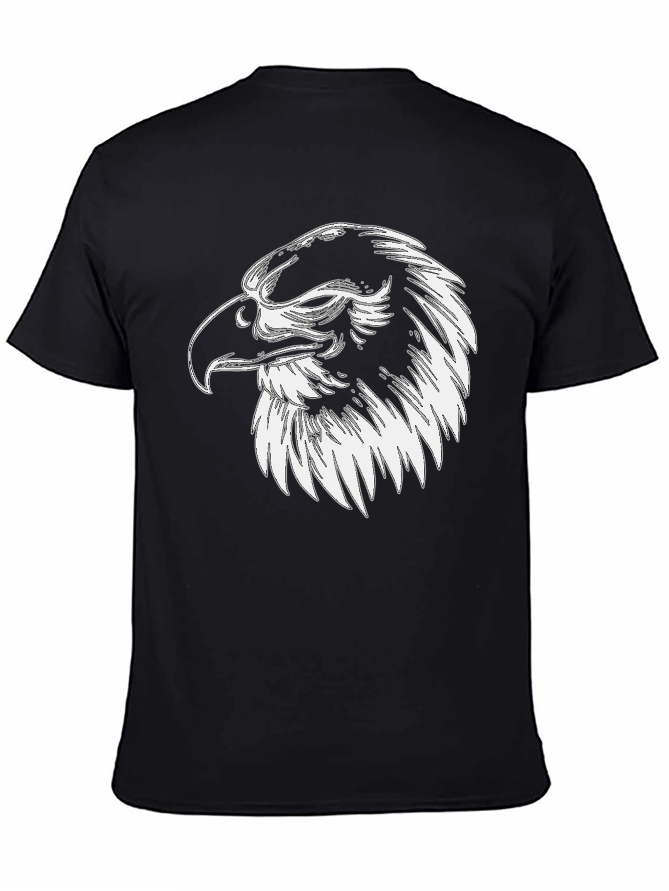 Eagle Graphic Tee - Mens Black Cotton Shirt