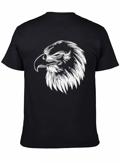 Eagle Graphic Tee - Mens Black Cotton Shirt