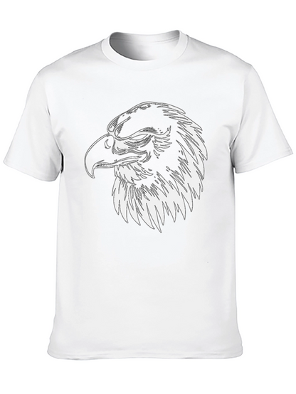 Eagle Graphic Tee - Mens Black Cotton Shirt