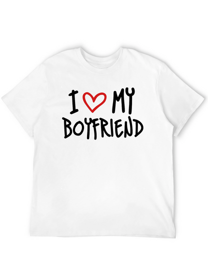 I Love My Boyfriend Black Tee
