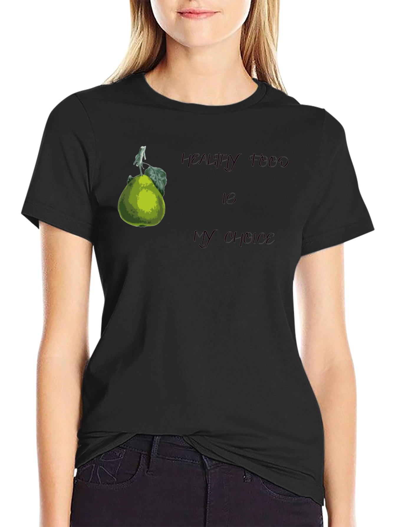 Healthy Food Choice Black T-Shirt