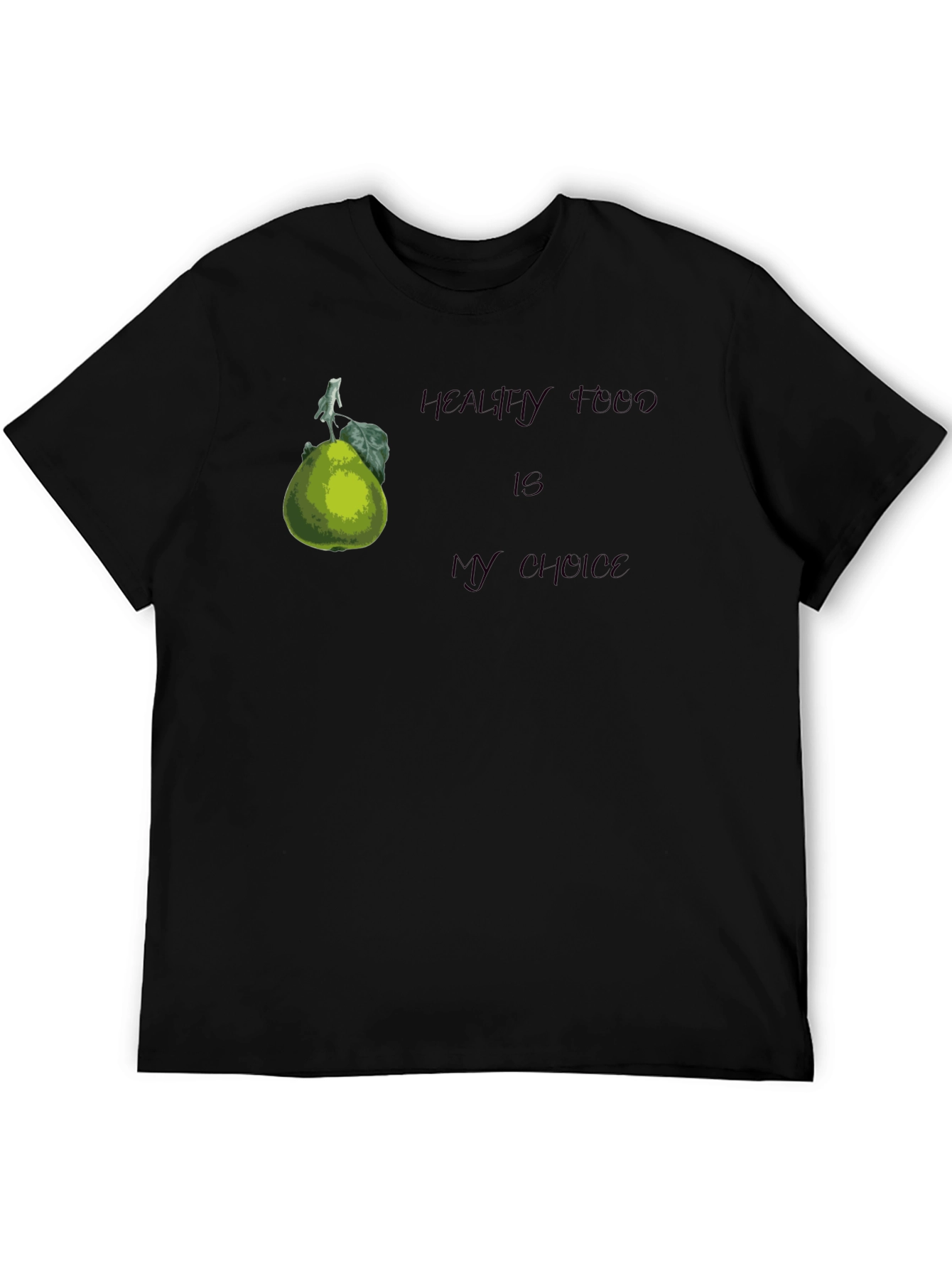 Healthy Food Choice Black T-Shirt