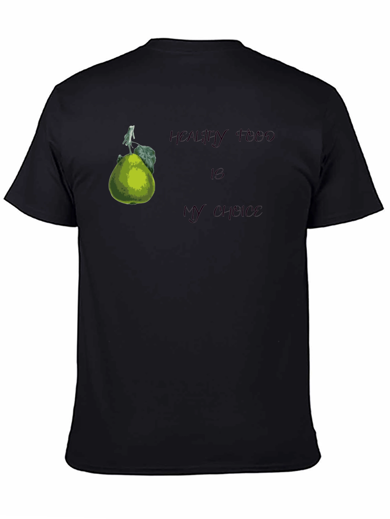 Healthy Food Choice Black T-Shirt