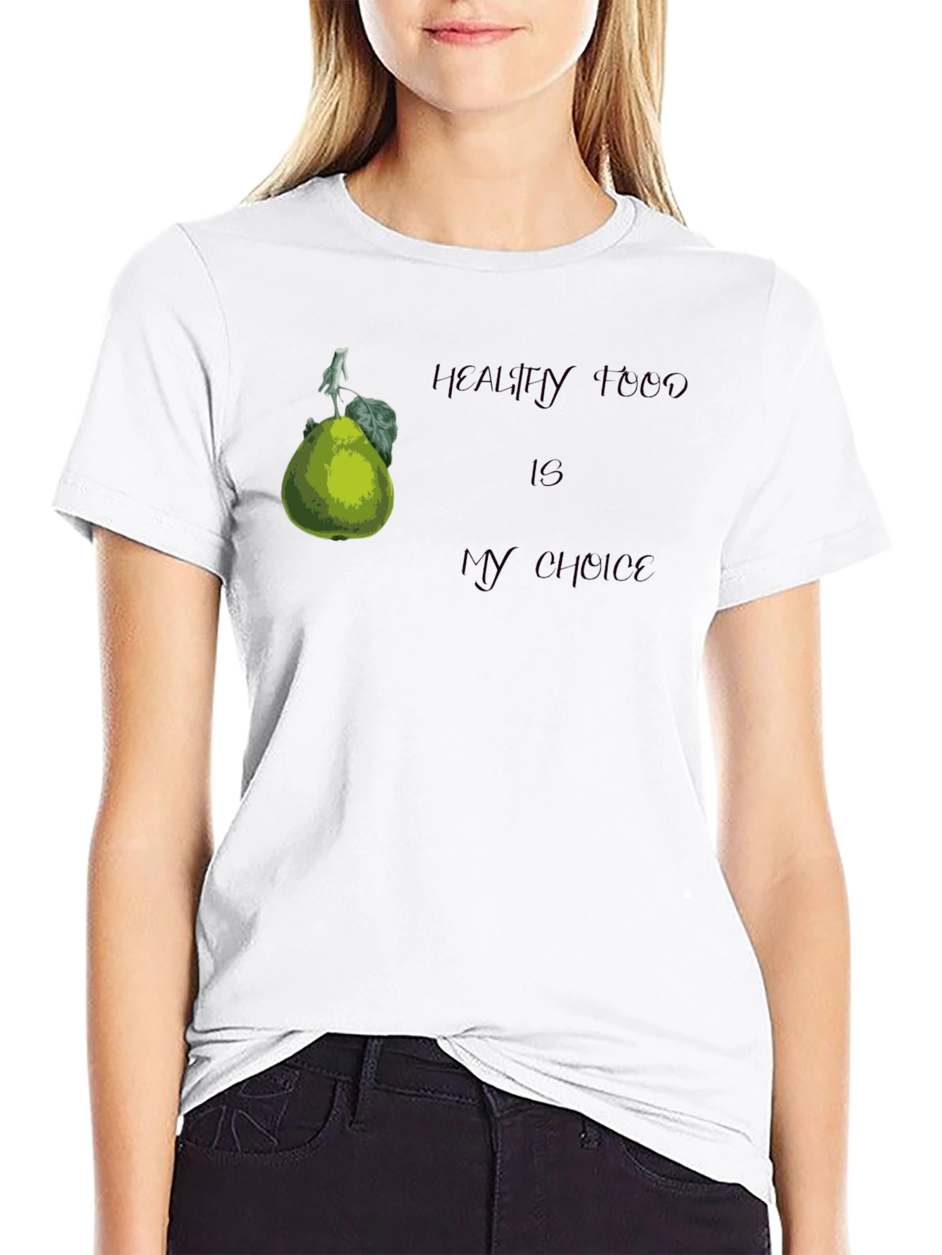 Healthy Food Choice Black T-Shirt