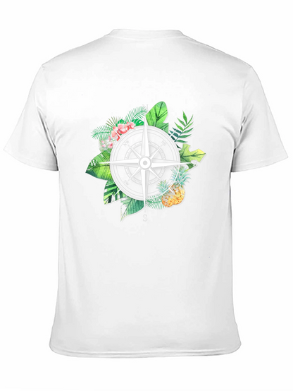 Tropical Compass Black T-Shirt