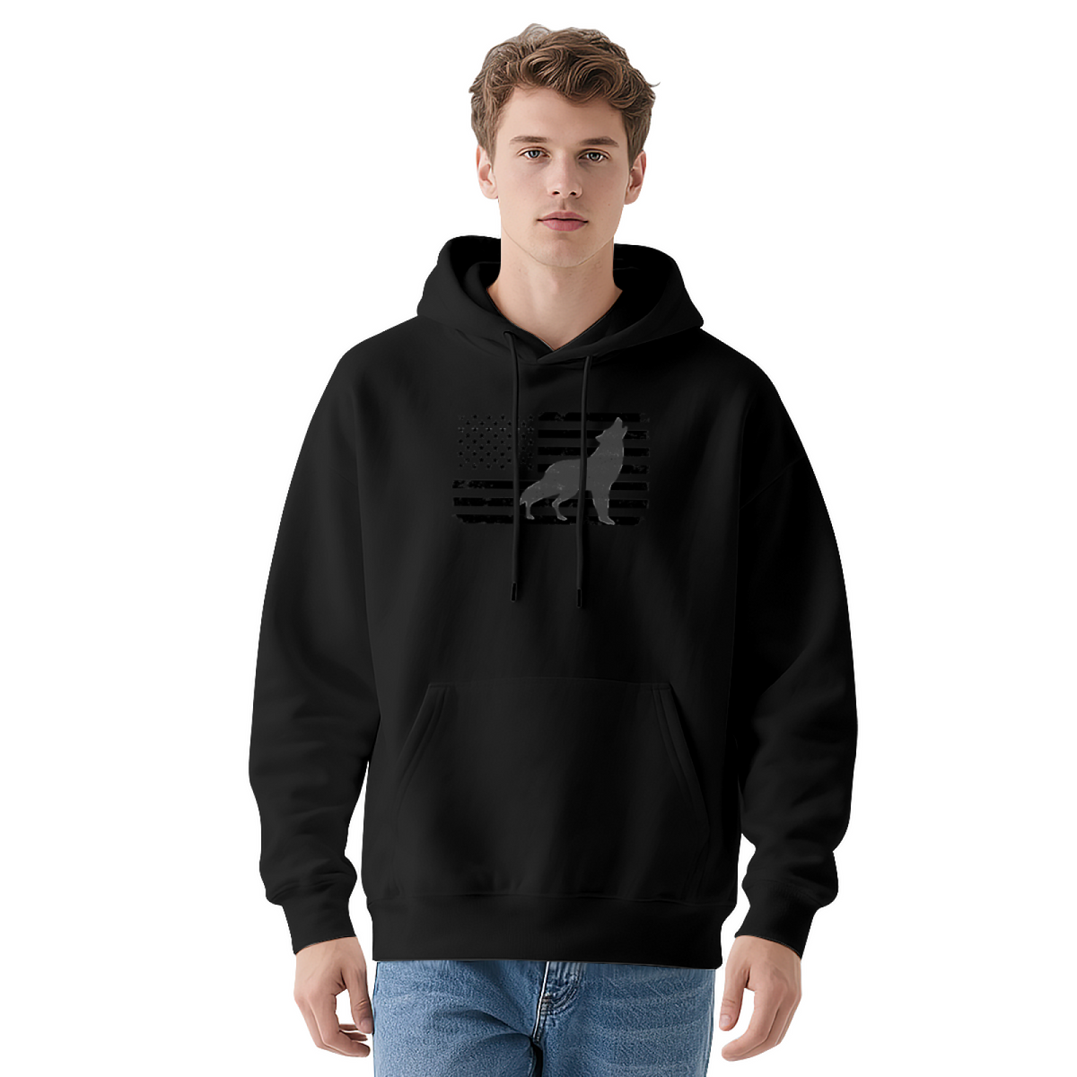 Trendy Hooded Sweatshirt - Wolf Pack