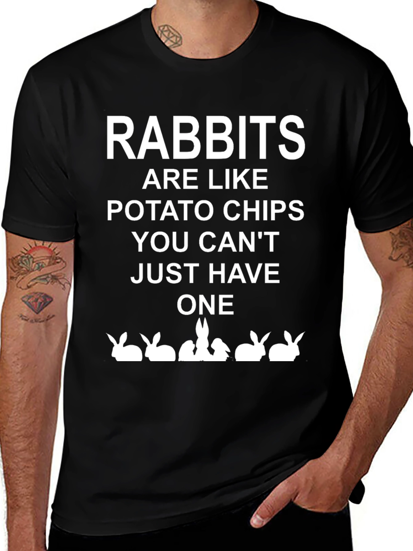 Funny Rabbit Potato Chip T-Shirt
