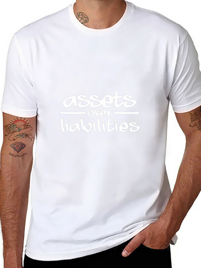 Assets Over Liabilities Black T-Shirt