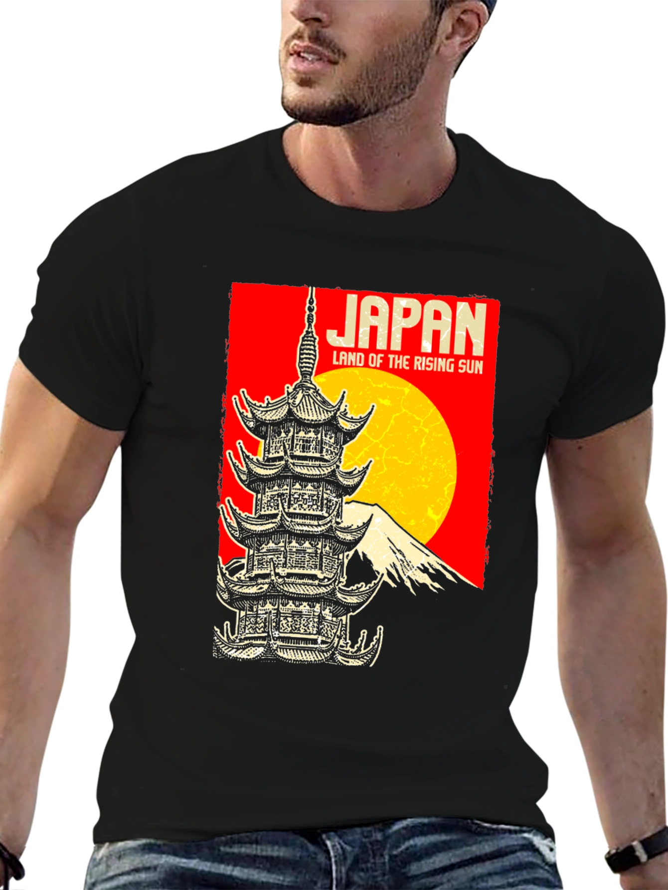 Japan Rising Sun Graphic T-Shirt