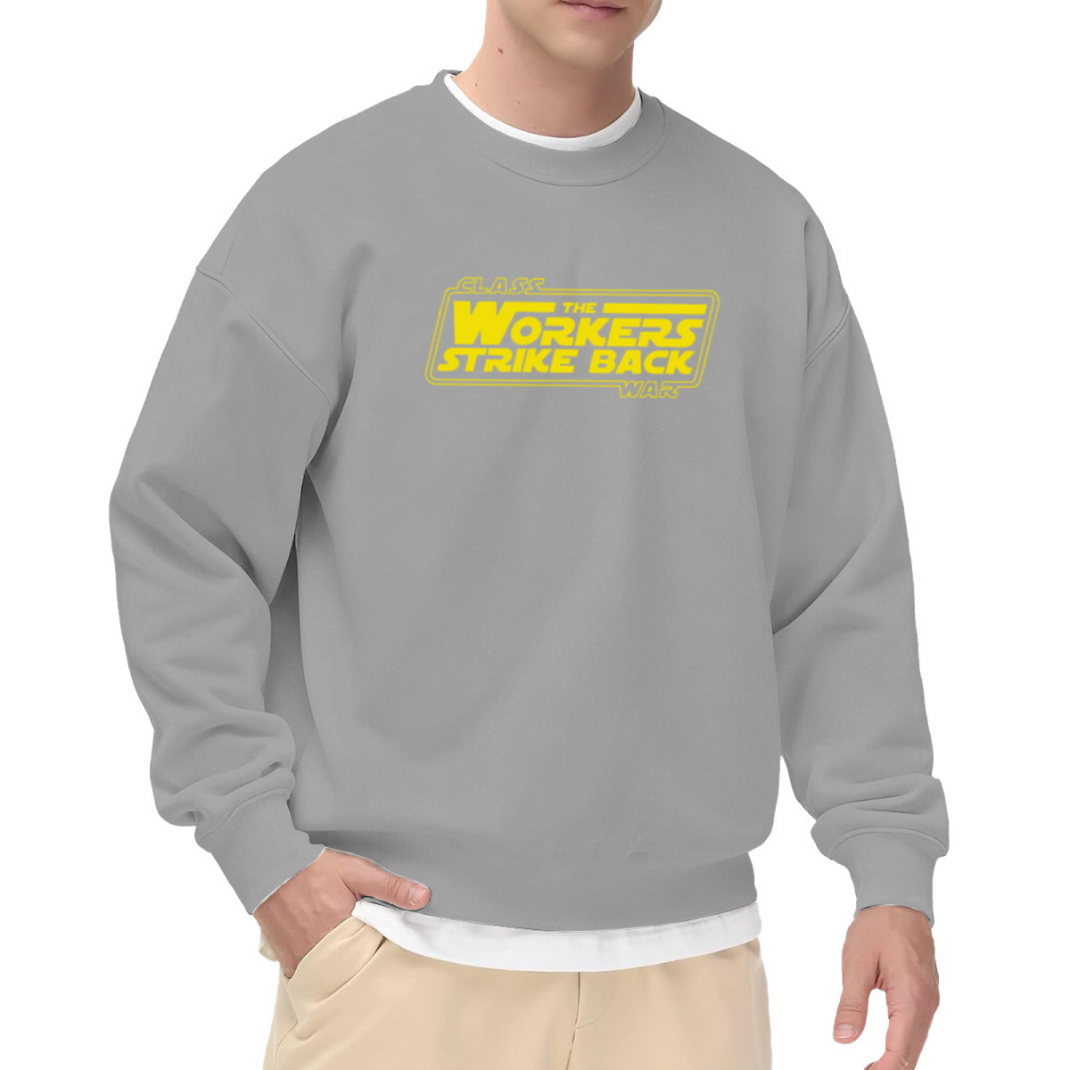 The Workers Strike Back Sweatshirt - Class War Sci Fi Parody Crewneck, Union Labor Humor Pullover, May Day Gift Sweatshirt, Protest Statement Top