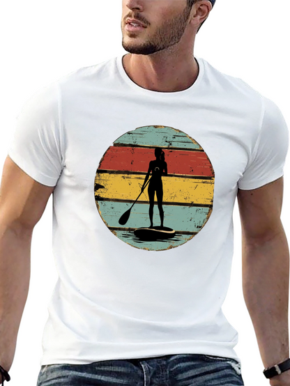 Retro Paddle Boarder Graphic Tee