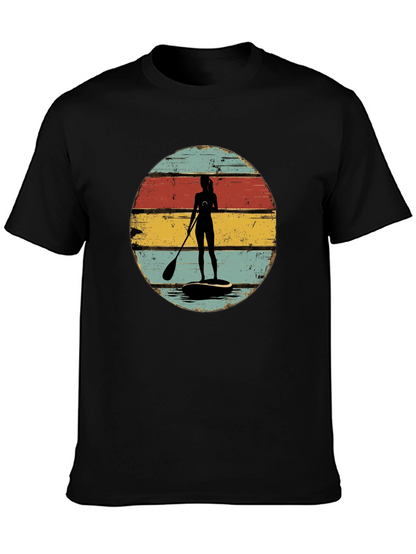 Retro Paddle Boarder Graphic Tee