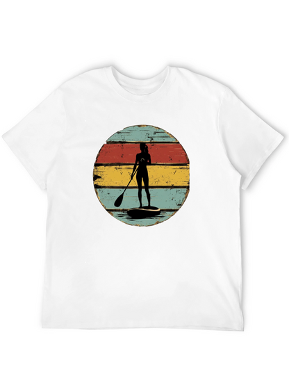 Retro Paddle Boarder Graphic Tee